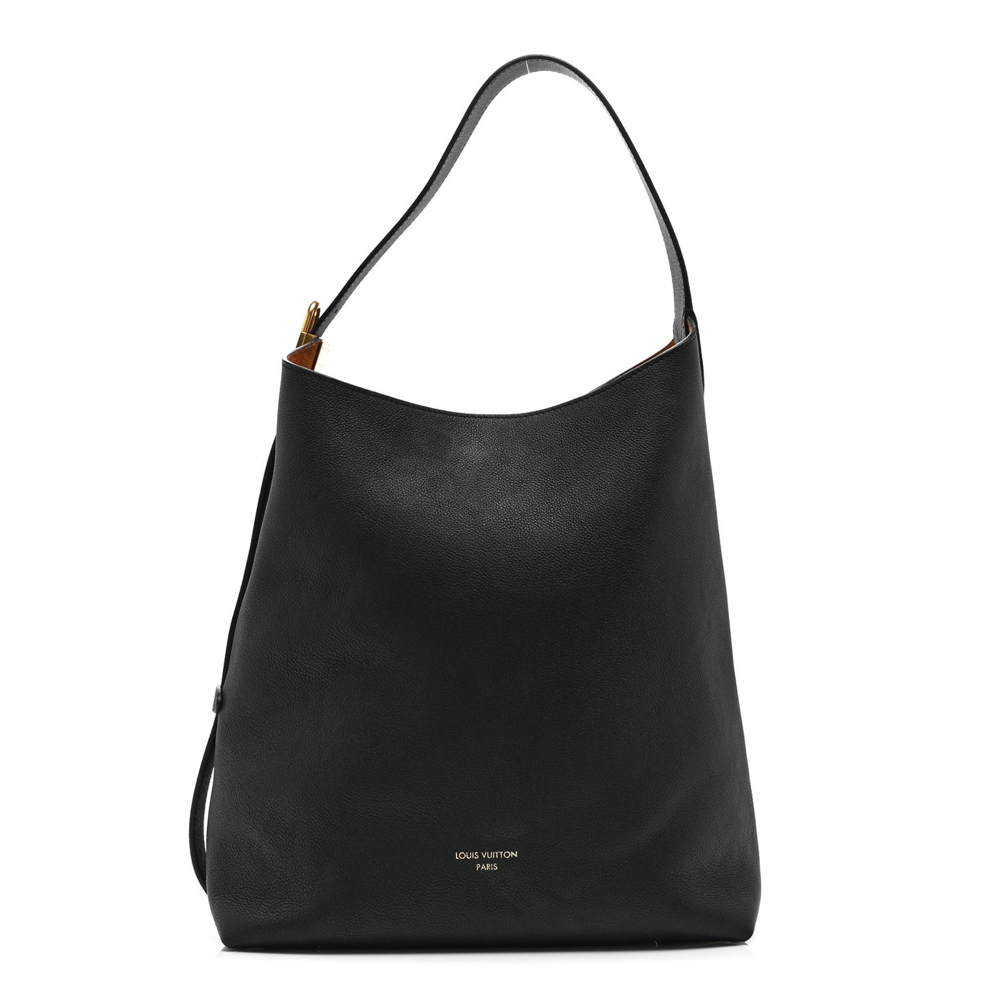 Grained Calfskin Low Key Hobo MM Black