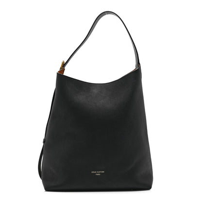 Louis Vuitton Grained Calfskin Low Key Hobo MM Black 1 of 10