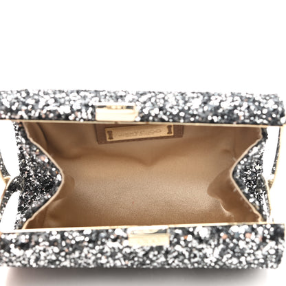 Jimmy Choo Glitter Fabric Mini Tube Black Silver 5 of 6