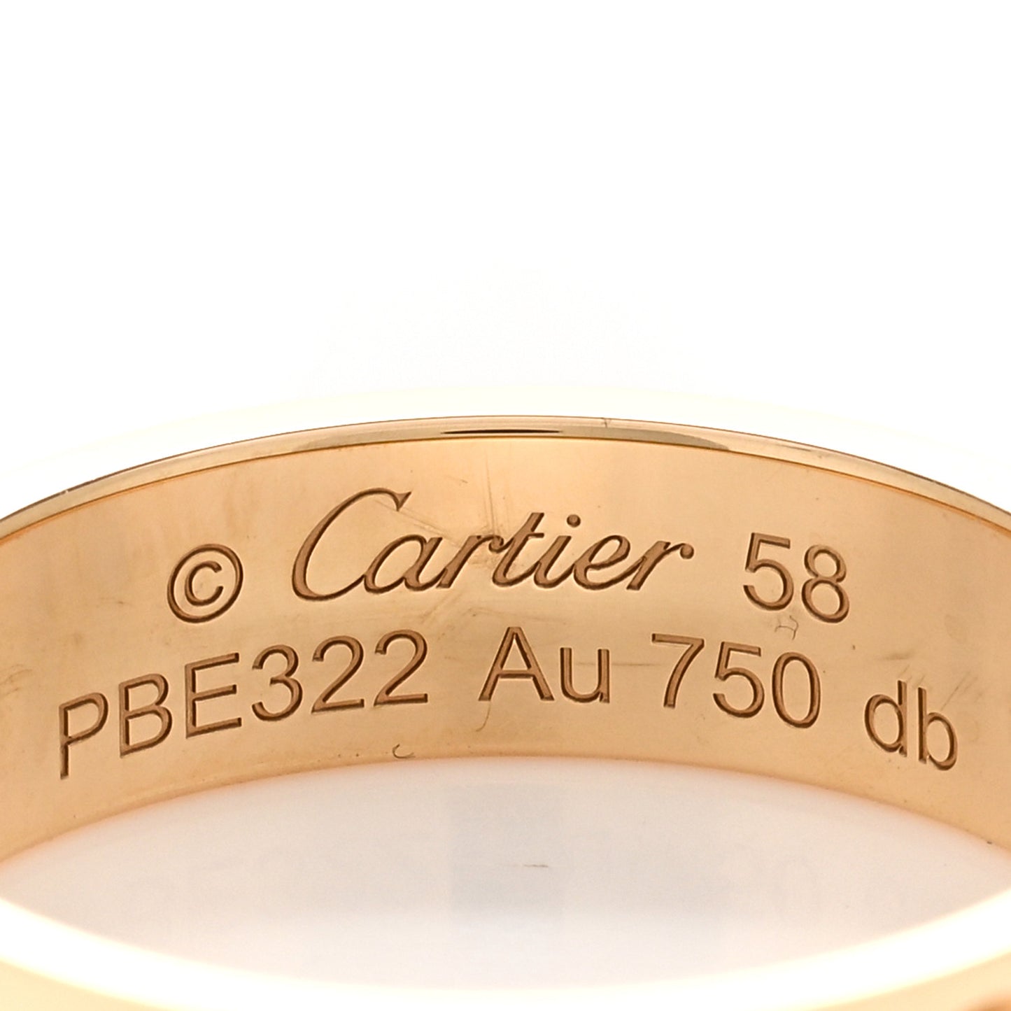 18K Yellow Gold 5.5mm LOVE Ring 58 8.25