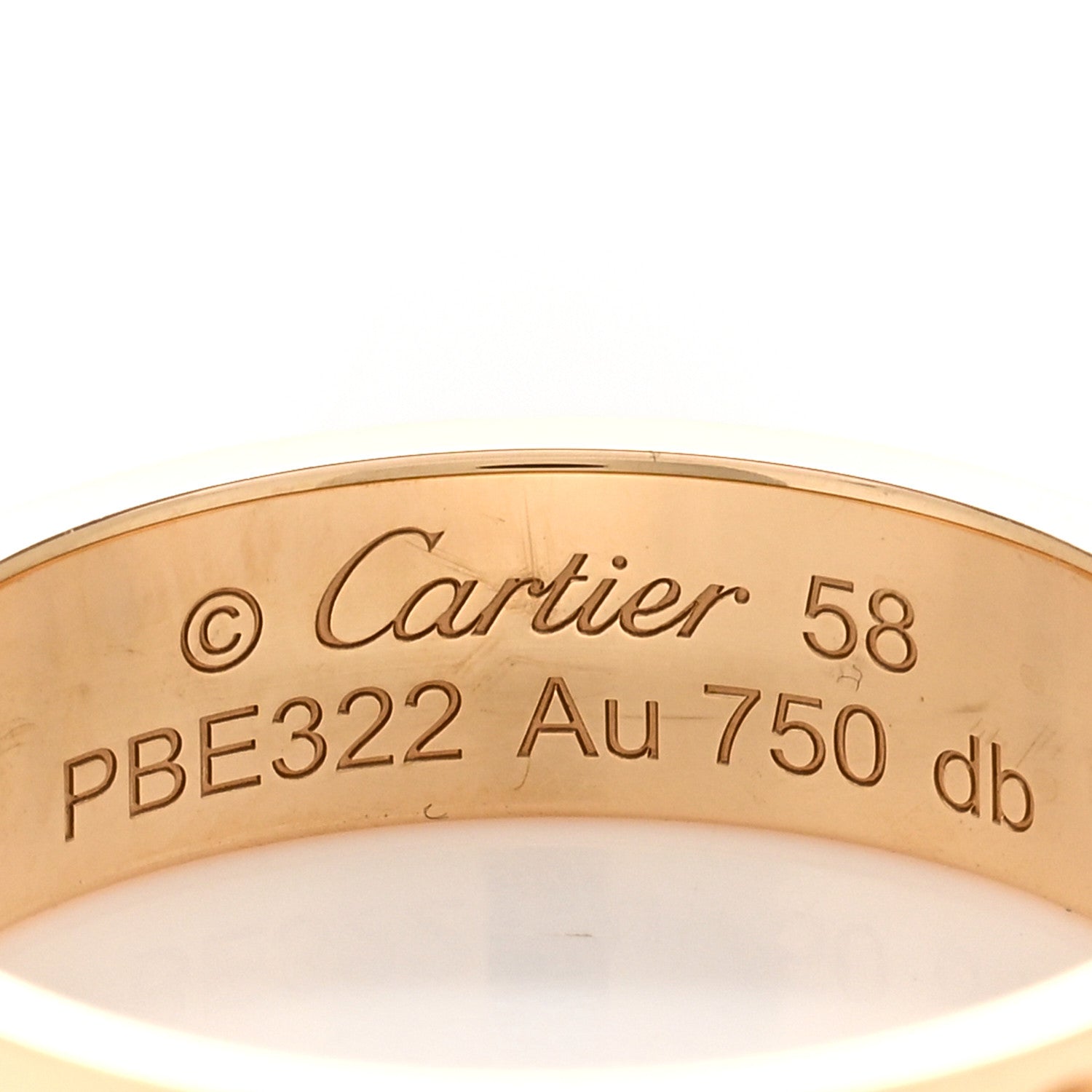 Cartier 18K Yellow Gold 5.5mm LOVE Ring 58 8.25 4 of 5