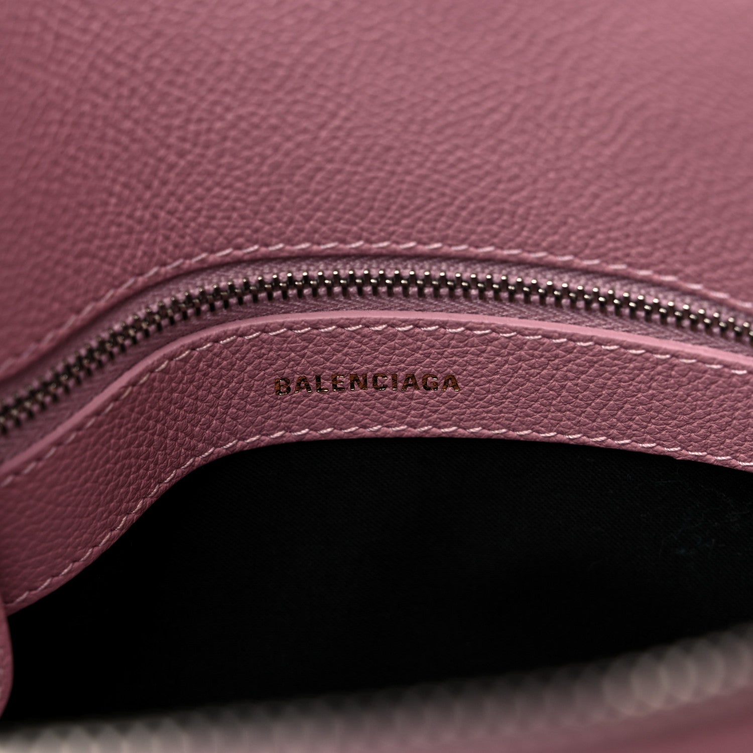 Balenciaga Grained Calfskin S Ville Top Handle Bag Pink White 7 of 9