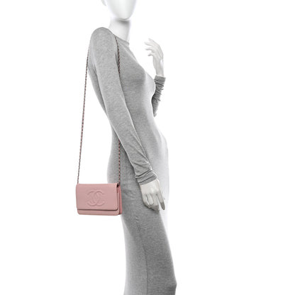 Chanel Caviar Timeless CC Wallet on Chain WOC Pink 2 of 12