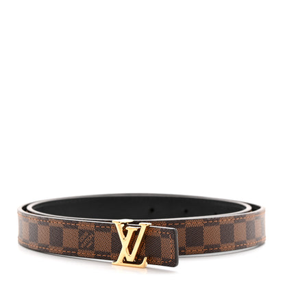 Louis Vuitton Mini Damier Ebene 25mm LV Initiales Belt 75 30 1 of 6