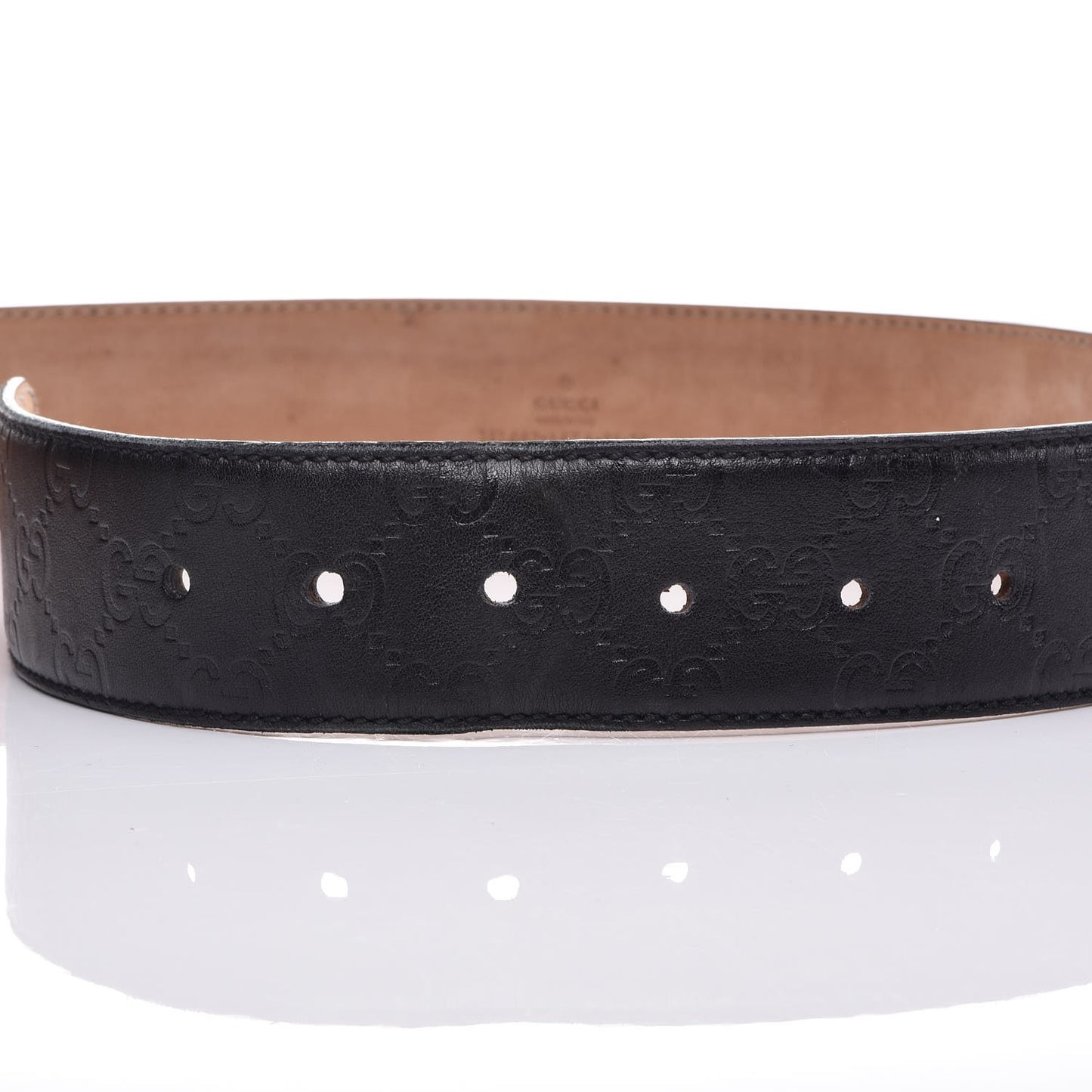 Guccissima Signature Belt 85 34 Black