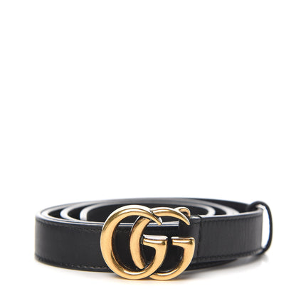 Gucci Calfskin Double G 20mm Belt 90 36 Black 1 of 5