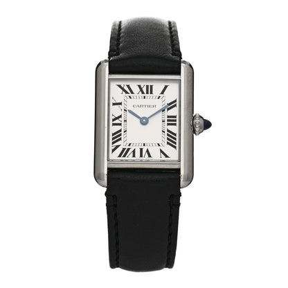 Cartier Stainless Steel Calfskin 22mm Must de Cartier Tank Quartz Watch 1 of 5