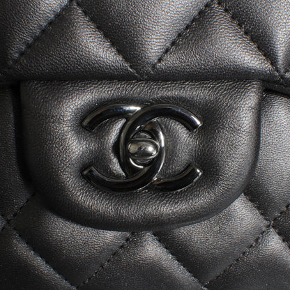Chanel Lambskin Maxi Single Flap Dark Metallic Grey 5 of 10