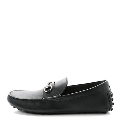 Gucci Soft Clove Calfskin Mens Horsebit Driver Loafers 11 Black 1 of 10