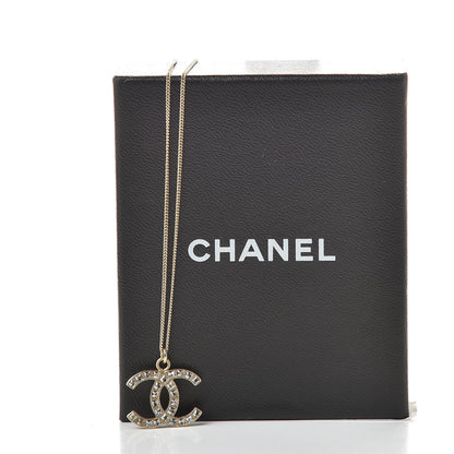 Chanel Baguette Crystal CC Necklace Light Gold 6 of 6