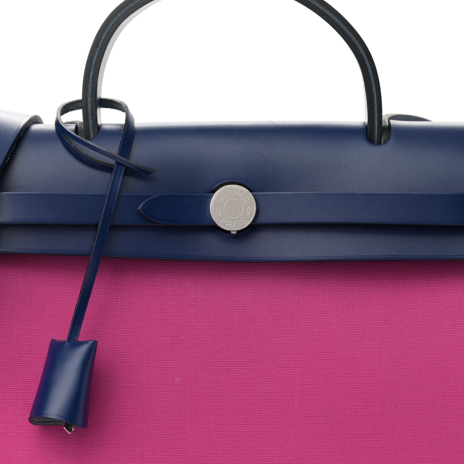 Hermes Vache Hunter Toile Officier Herbag Zip 31 PM Magnolia Bleu Saphir 8 of 11
