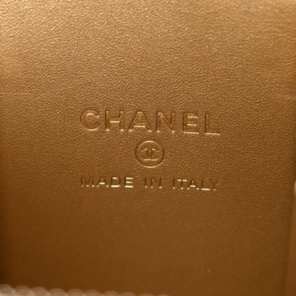 Chanel Lambskin Quilted Mini Pearl Crush Vanity Case With Chain Black 7 of 12