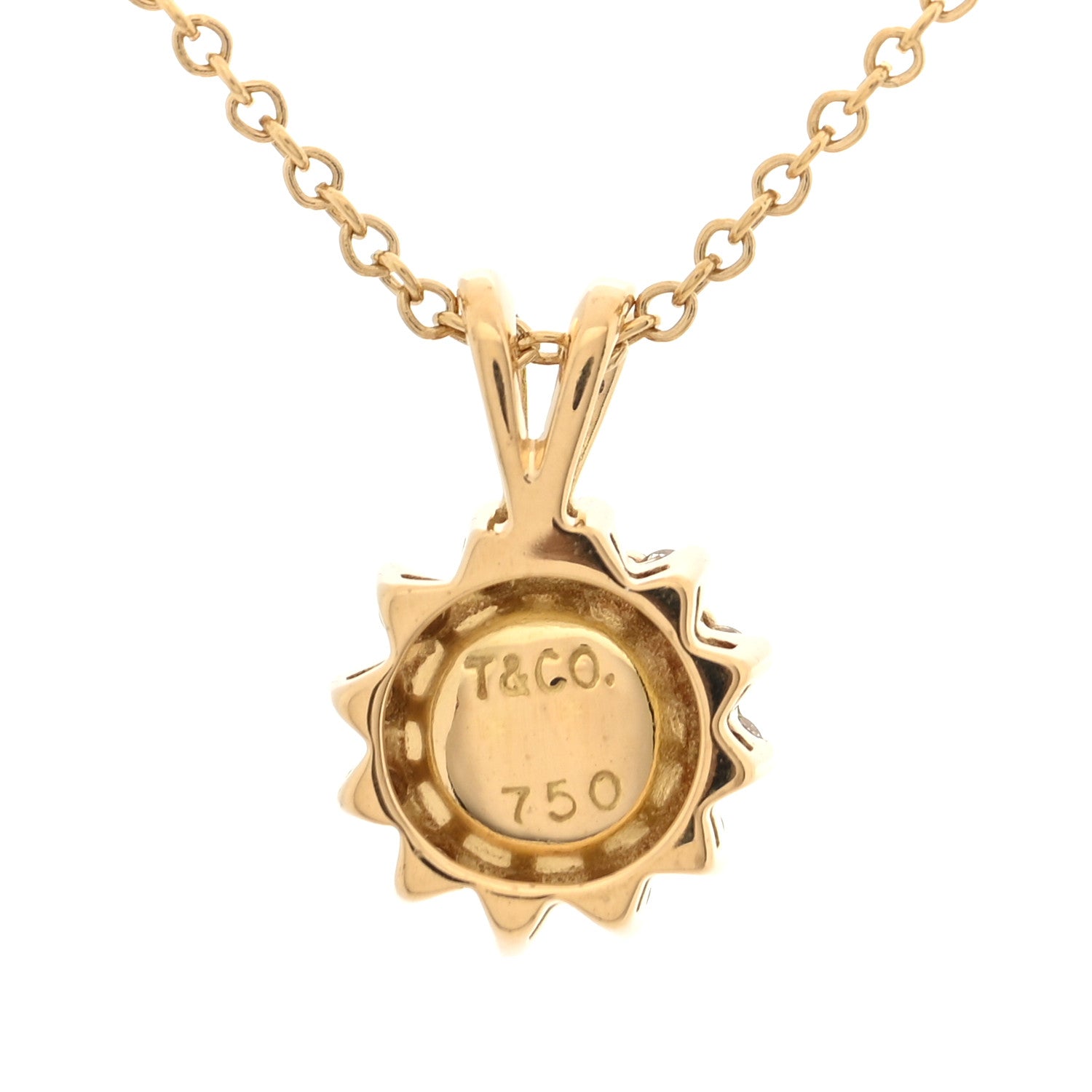 Tiffany 18K Yellow Gold Diamond Cultured Pearl 5.5-6mm Pendant Necklace 5 of 5
