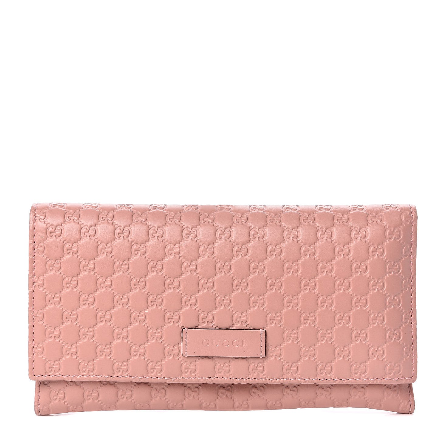 Soft Microguccissima Continental Wallet Soft Pink