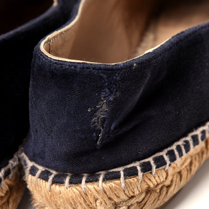 Chanel Velvet CC Espadrilles 39 Dark Navy Black 13 of 15