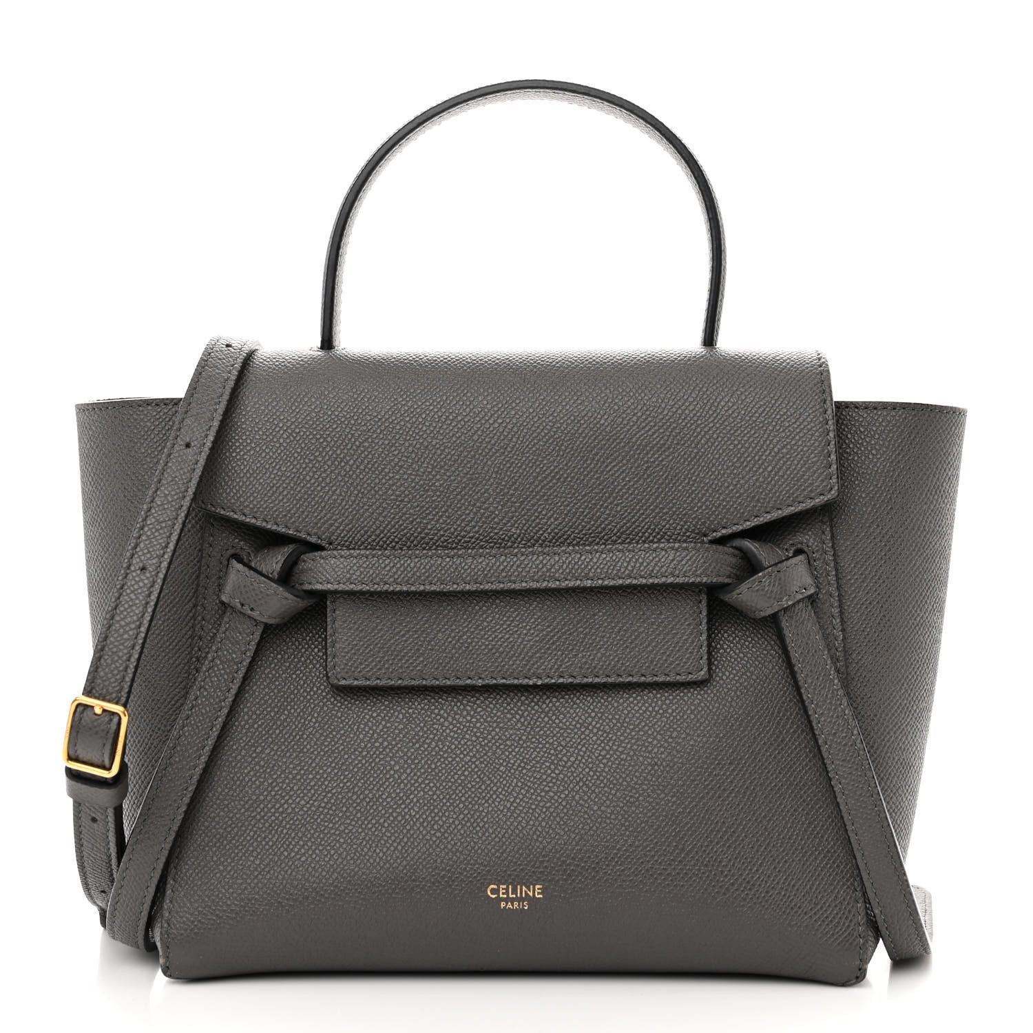 Celine Grained Calfskin Nano Belt Bag Grey 1 of 12