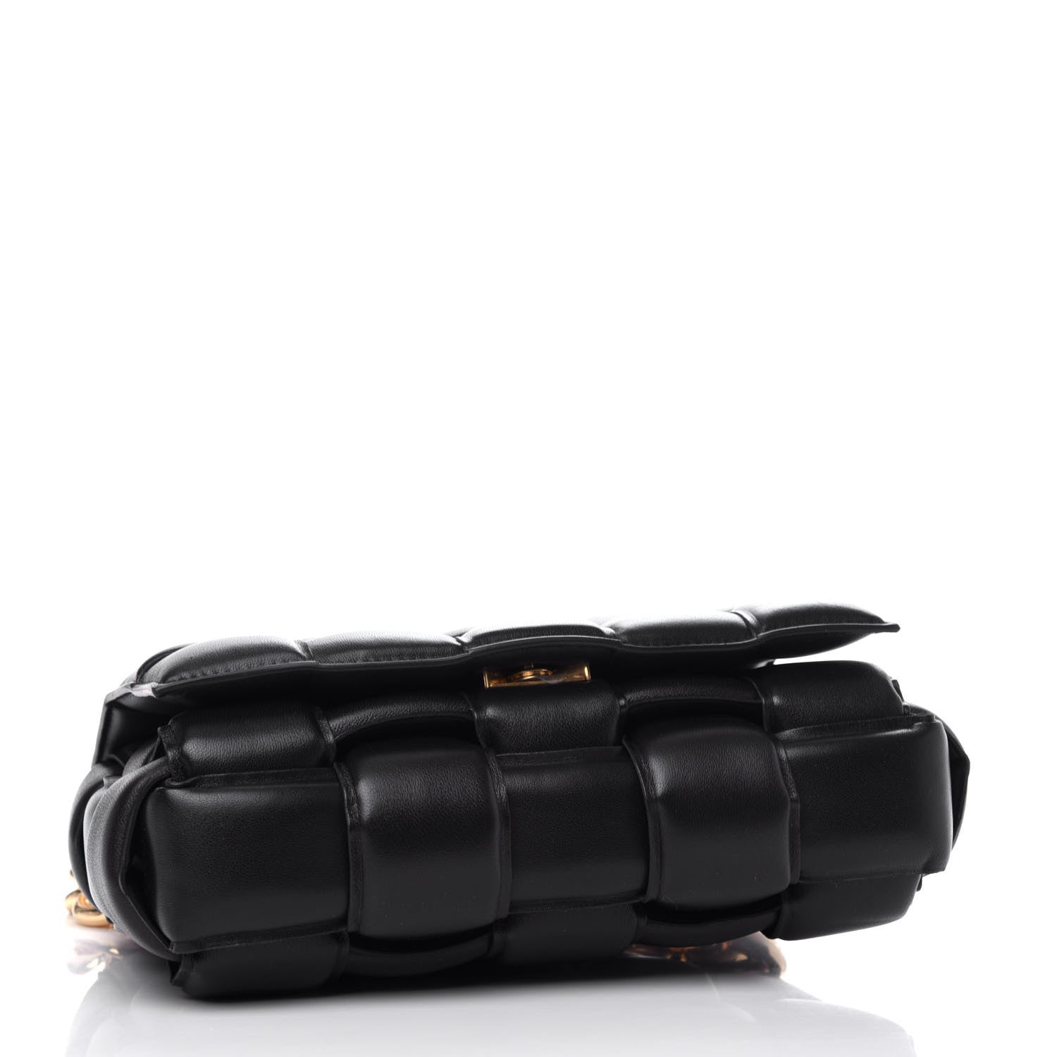 Bottega Veneta Lambskin Maxi Intreccio Padded Chain Cassette Crossbody Bag Black 4 of 9