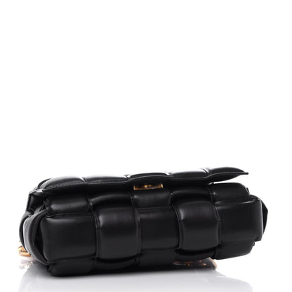Bottega Veneta Lambskin Maxi Intreccio Padded Chain Cassette Crossbody Bag Black 4 of 9