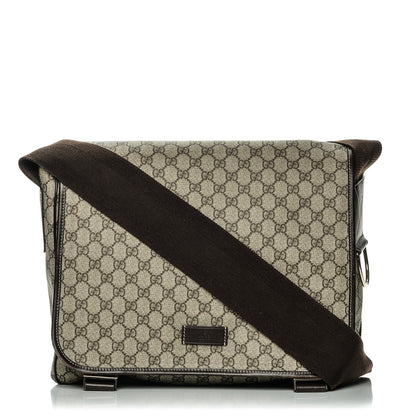 Gucci GG Plus Monogram Messenger Diaper Bag Dark Brown 1 of 9
