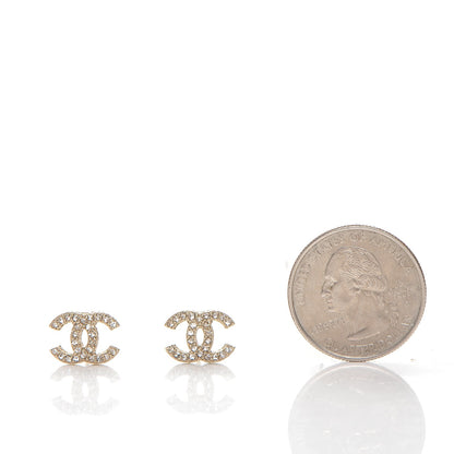 Chanel Crystal CC Earrings Gold 2 of 4