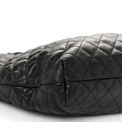 Saint Laurent Lambskin Quilted Maxi Icare Shopping Tote Black 10 of 11