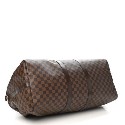 Louis Vuitton Damier Ebene Keepall Bandouliere 55 3 of 10