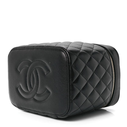 Chanel Caviar Quilted Large Vanity Pouch Black 10 of 13