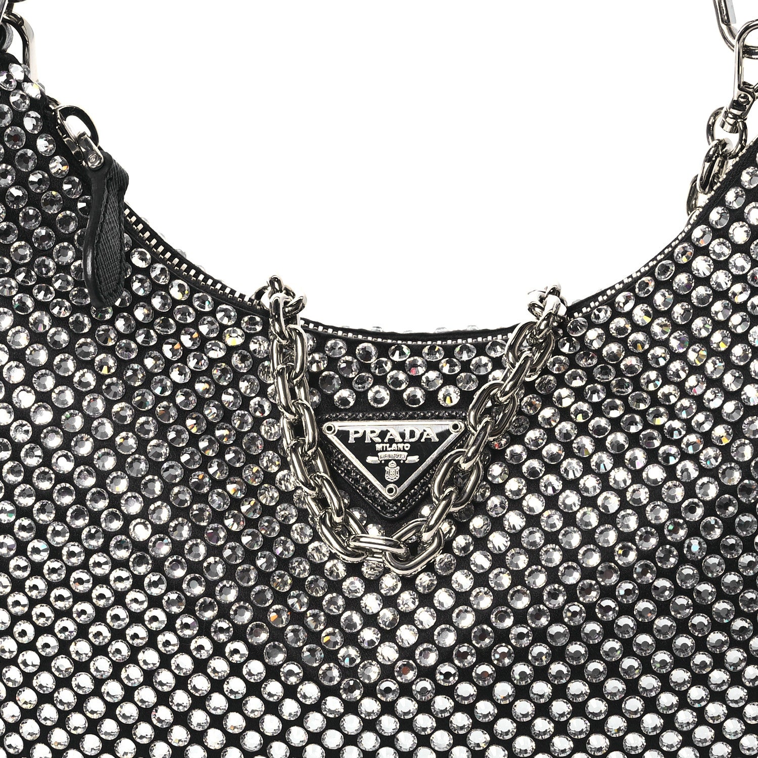 Prada Satin Crystal Re-Edition 2005 Shoulder Bag Cristal 9 of 11