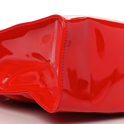 Telfar Patent Vegan Leather Medium Shopping Bag Red 6 of 7