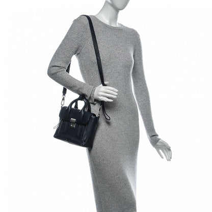 3.1 Phillip Lim 3.1 Textured Calfskin Mini Pashli Satchel Ink 2 of 7