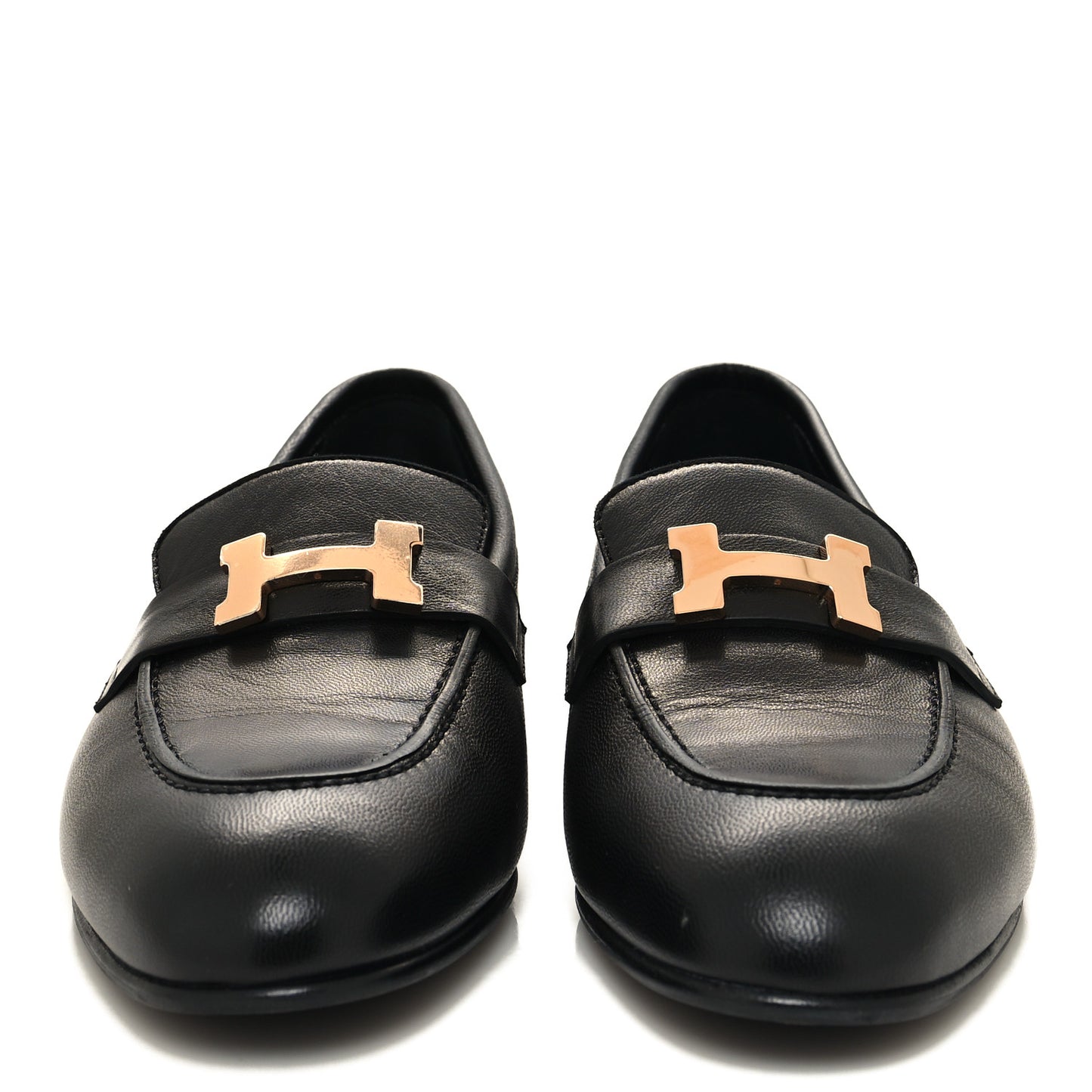 Goatskin Womens Paris Loafers 38 Black