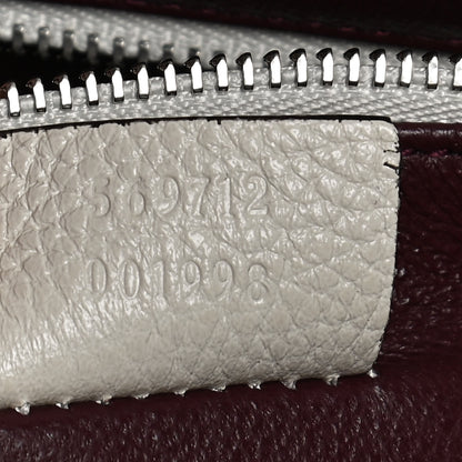Gucci Grainy Calfskin Small Zumi Top Handle Bag Mystic White 6 of 10
