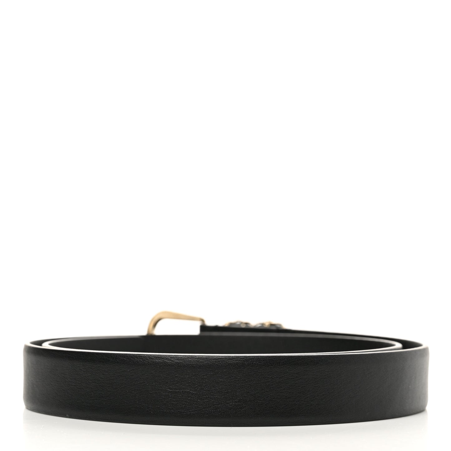 Calfskin CC Chain Belt 80 32 Black