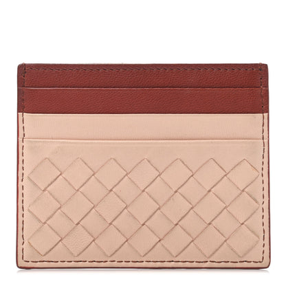 Bottega Veneta Nappa Intrecciato Card Holder Flamingo Brique 1 of 4
