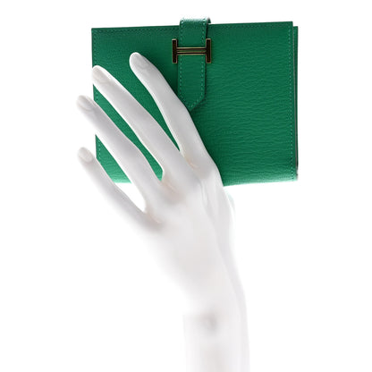 Hermes Chevre Mysore Bearn Compact Wallet Menthe 2 of 9