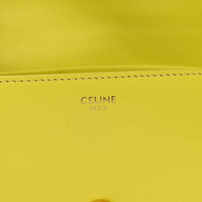Celine Shiny Calfskin Cuir Triomphe Chain Shoulder Bag Anis 6 of 14