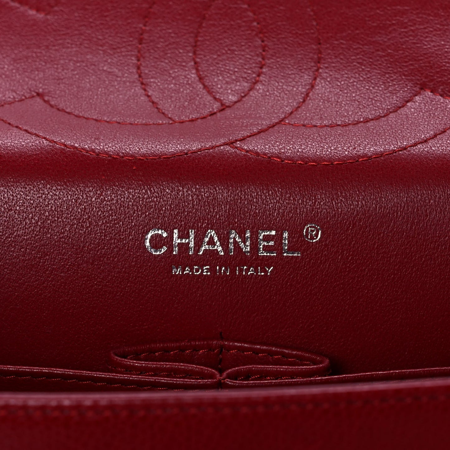 Caviar Quilted Jumbo Double Flap Dark Red
