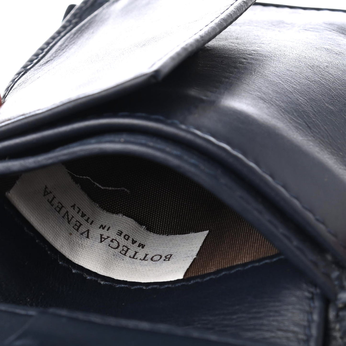 Nappa Intrecciato Bi-Fold Wallet Blue