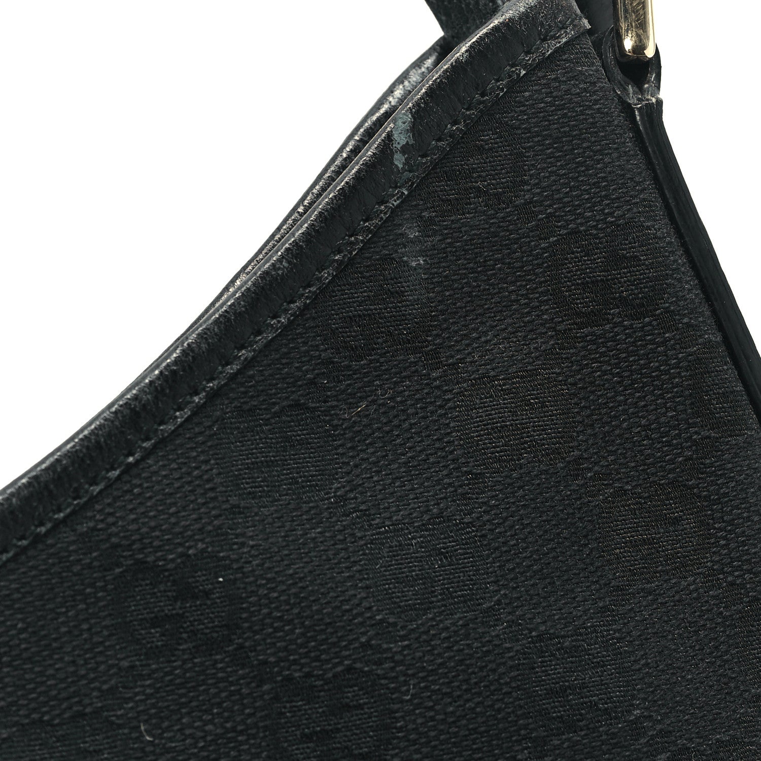 Gucci Denim Monogram Abbey D Ring Hobo Black 12 of 13