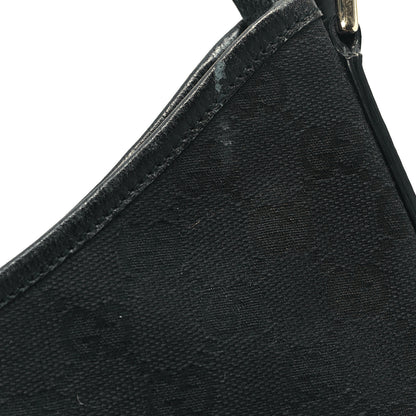 Gucci Denim Monogram Abbey D Ring Hobo Black 12 of 13