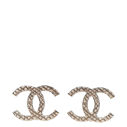 Chanel Quilted CC Earrings Gold 1 of 6