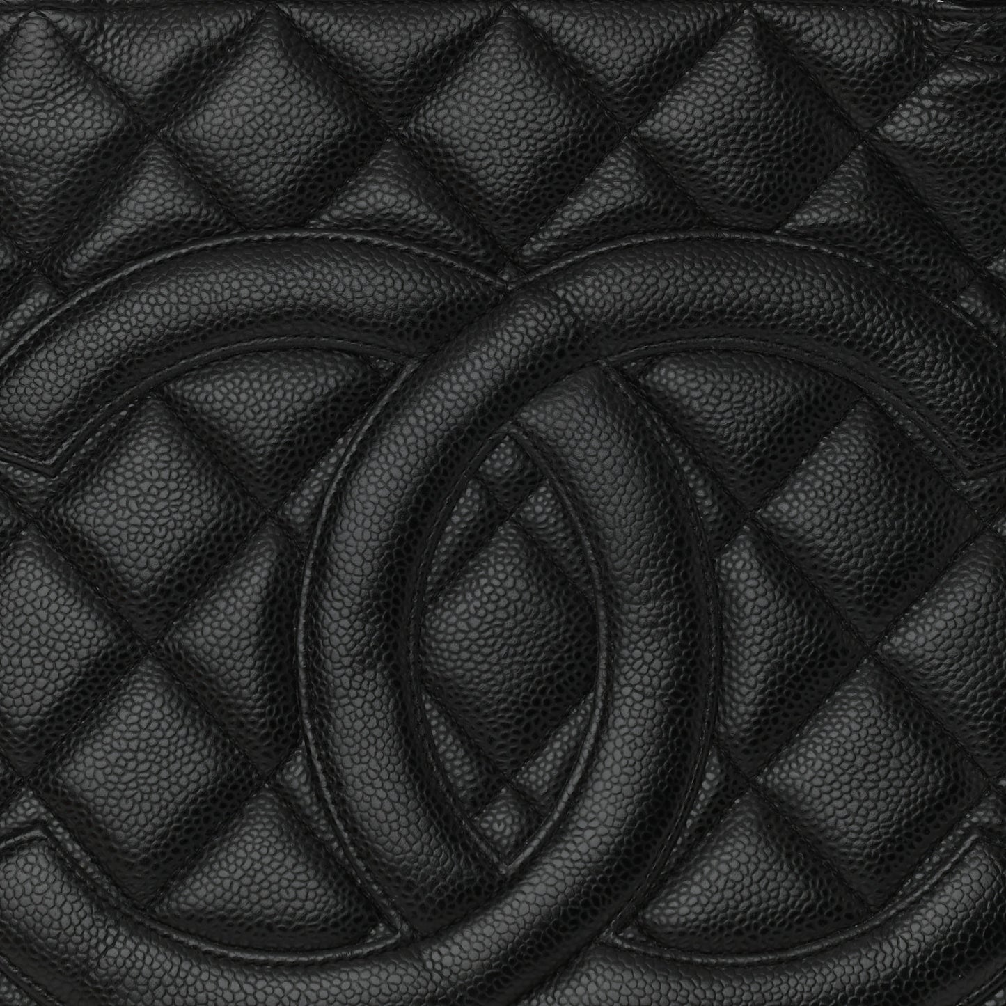 Caviar Quilted Medallion Tote Black