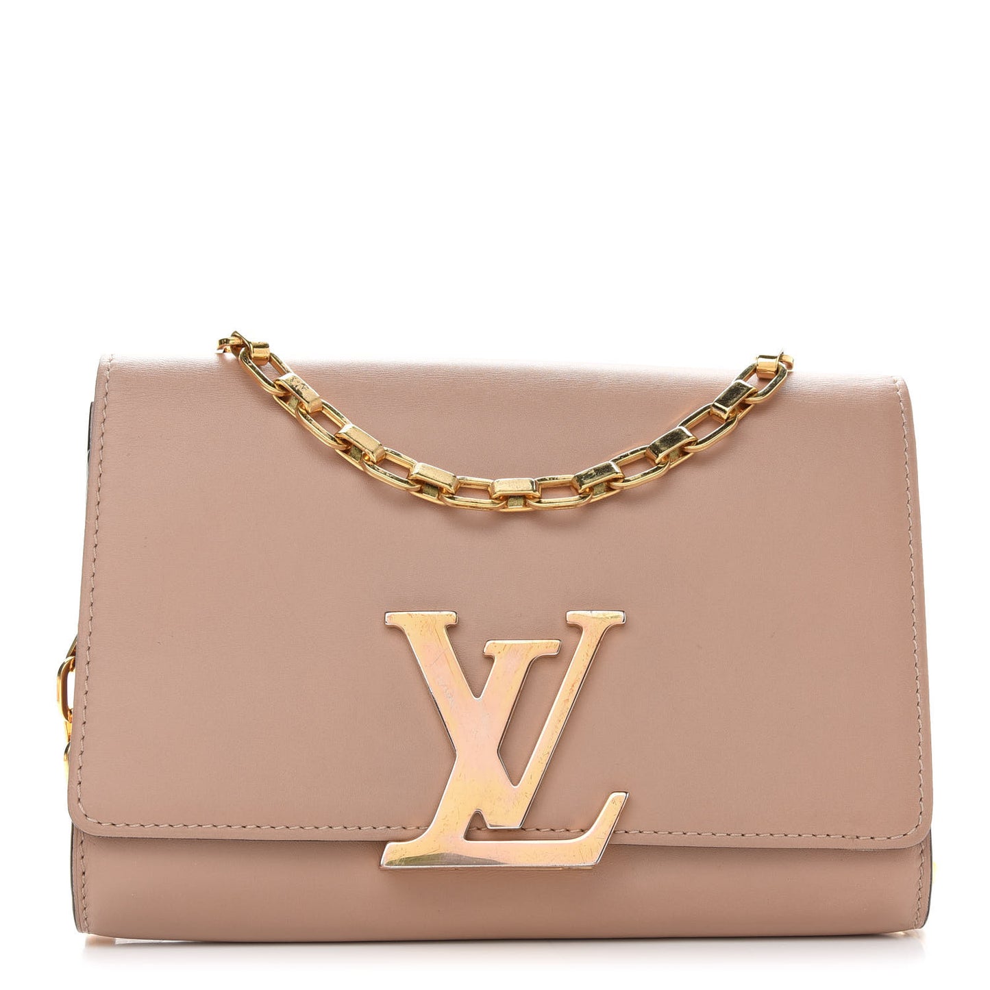 Calfskin Chain Louise GM Nude