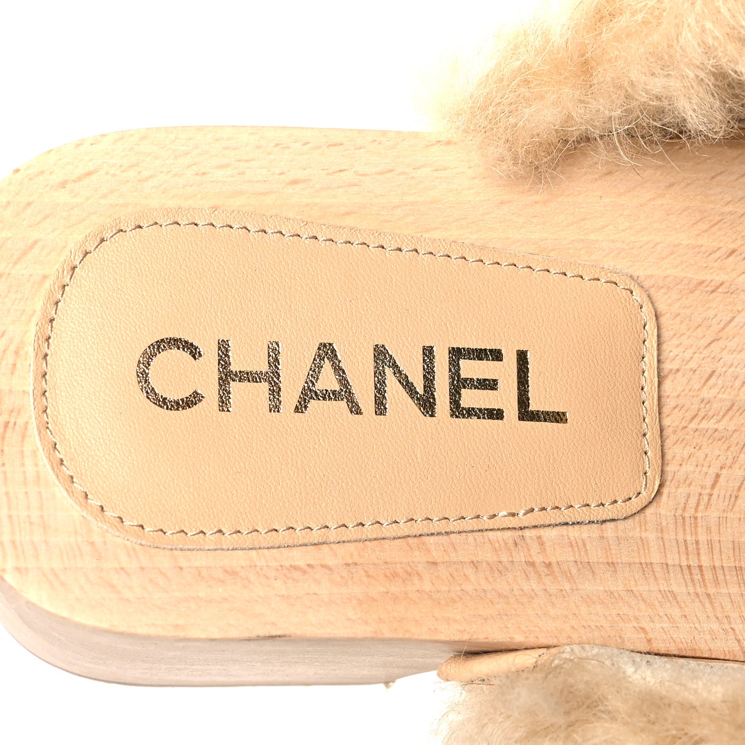 Chanel Shearling Lambskin Clogs 41 Beige 8 of 8
