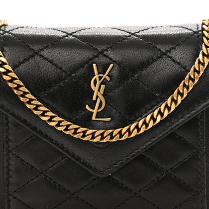 Saint Laurent Lambskin Quilted Micro Gaby Bag Black 8 of 11