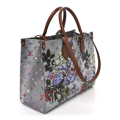 Louis Vuitton Metallic Monogram LV Garden OnTheGo MM Silver 3 of 11