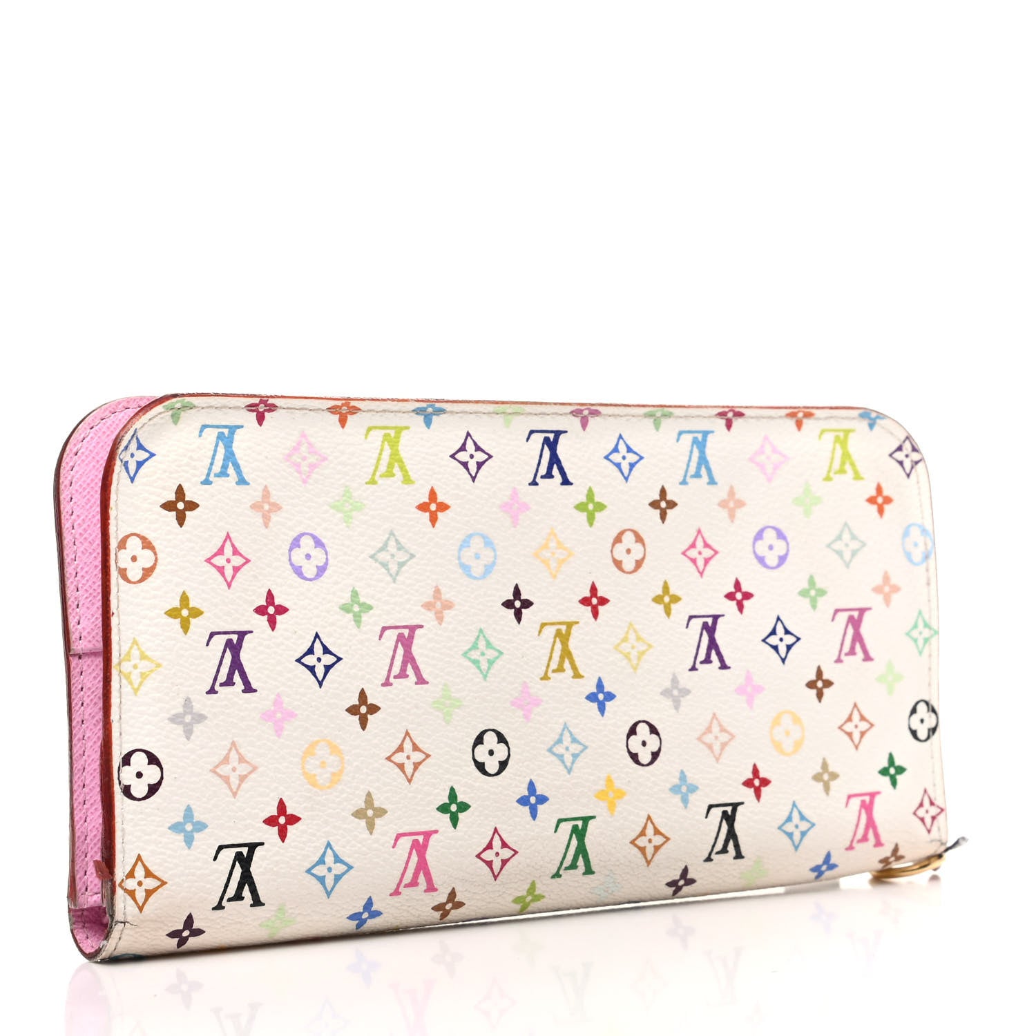 Louis Vuitton Monogram Multicolor Insolite Wallet White Litchi 3 of 8