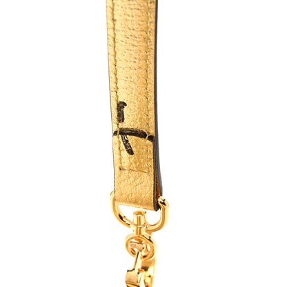 Gucci X ADIDAS Textured Dollar Calfskin Web Trefoil Horsebit 1955 Shoulder Bag King Gold Black 12 of 12