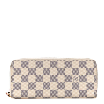 Louis Vuitton Damier Azur Clemence Wallet Rose Ballerine 1 of 11