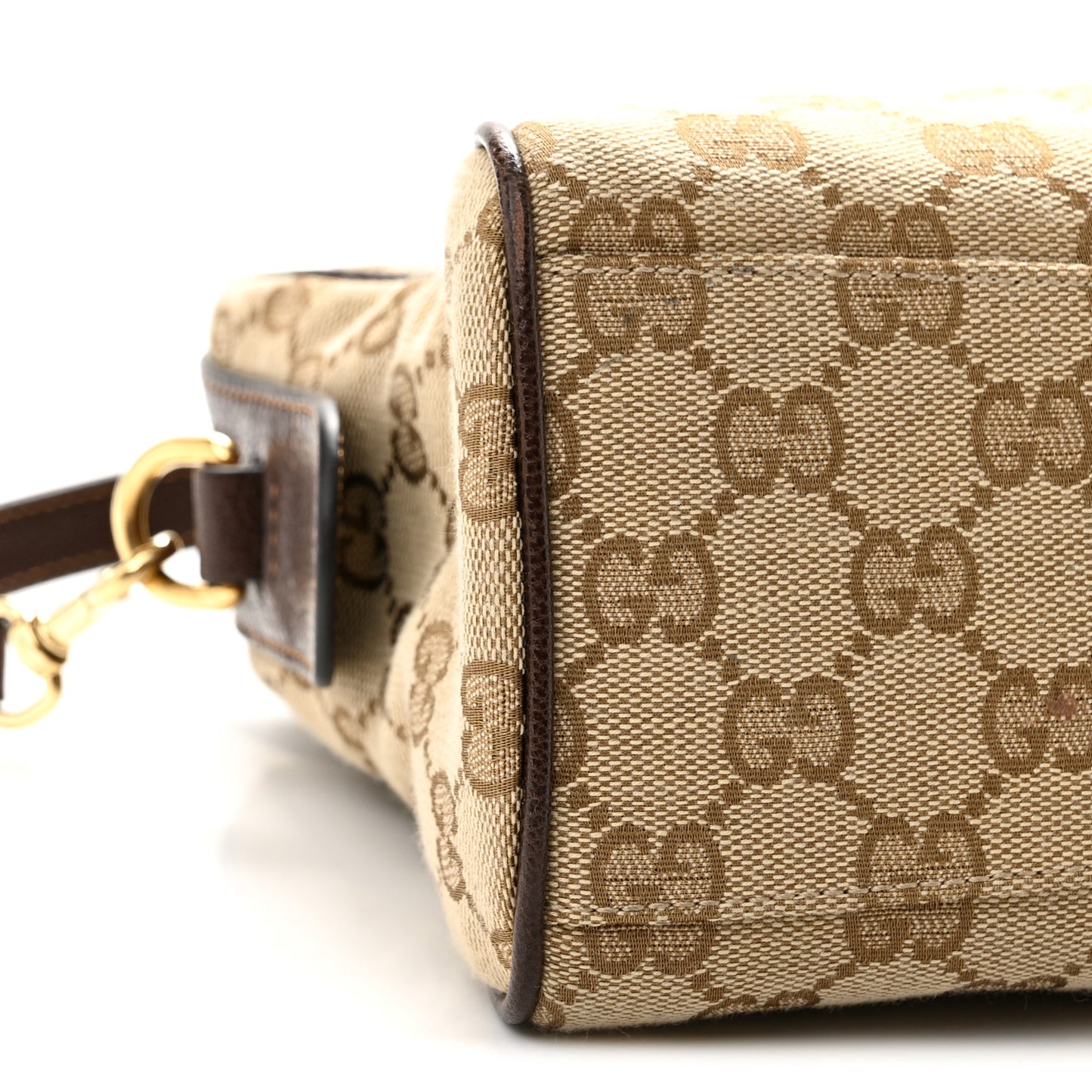 GG Monogram Web Medium Borsetto Boston Sand Brown